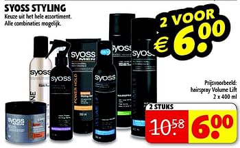 Aanbiedingen Syoss styling - Syoss - Geldig van 04/11/2014 tot 09/11/2014 bij Kruidvat
