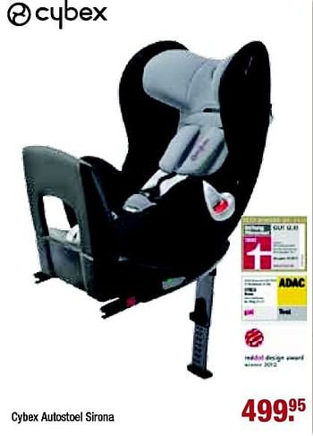 Aanbiedingen Cybex autostoel sirona - Cybex - Geldig van 26/10/2014 tot 16/11/2014 bij Baby & Tiener Megastore