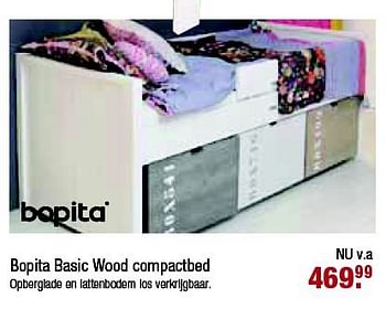 Aanbiedingen Bopita basic wood compactbed - Bopita - Geldig van 26/10/2014 tot 16/11/2014 bij Baby & Tiener Megastore