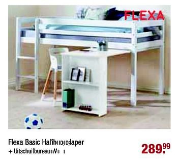Aanbiedingen Flexa basic halfhoogslaper - Flexa - Geldig van 26/10/2014 tot 16/11/2014 bij Baby & Tiener Megastore