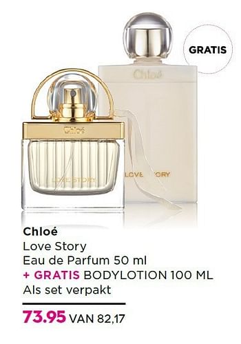 Aanbiedingen Chloé love story eau de parfum - Chloé - Geldig van 27/10/2014 tot 16/11/2014 bij Ici Paris XL