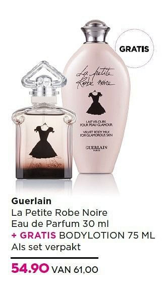 Aanbiedingen Guerlain la petite robe noire eau de parfum - Guerlain - Geldig van 27/10/2014 tot 16/11/2014 bij Ici Paris XL