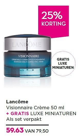 Aanbiedingen Lancôme visionnaire crème - Lancome - Geldig van 27/10/2014 tot 16/11/2014 bij Ici Paris XL
