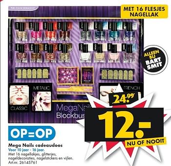 Aanbiedingen Mega nails cadeaudoos - Mega Nails - Geldig van 26/09/2014 tot 07/12/2014 bij Bart Smit