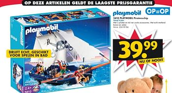 Aanbiedingen 5810 playmobil piratenschip - Playmobil - Geldig van 26/09/2014 tot 07/12/2014 bij Bart Smit