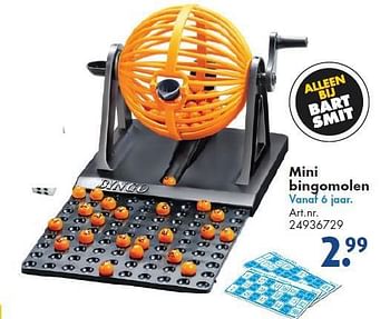 Aanbiedingen Mini bingomolen - Huismerk - Bart Smit - Geldig van 26/09/2014 tot 07/12/2014 bij Bart Smit