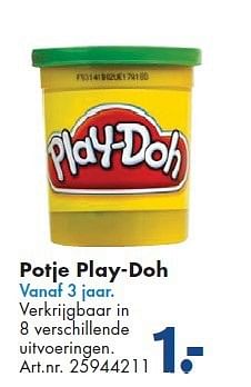 Aanbiedingen Potje play-doh - Play-Doh - Geldig van 26/09/2014 tot 07/12/2014 bij Bart Smit