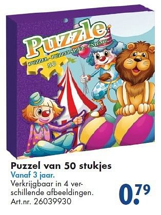 Aanbiedingen Puzzel van 50 stukjes - Huismerk - Bart Smit - Geldig van 26/09/2014 tot 07/12/2014 bij Bart Smit