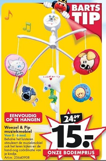 Aanbiedingen Woezel + pip muziekmobiel - Woezel en Pip - Geldig van 26/09/2014 tot 07/12/2014 bij Bart Smit