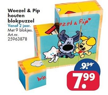 Aanbiedingen Woezel + pip houten blokpuzzel - Woezel en Pip - Geldig van 26/09/2014 tot 07/12/2014 bij Bart Smit