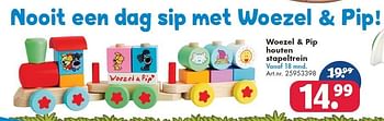 Aanbiedingen Woezel + pip houten stapeltrein - Woezel en Pip - Geldig van 26/09/2014 tot 07/12/2014 bij Bart Smit