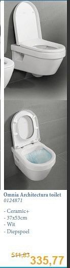 Aanbiedingen Omnia architectura toilet - Villeroy &amp; boch - Geldig van 01/11/2014 tot 30/11/2014 bij Sanitairwinkel