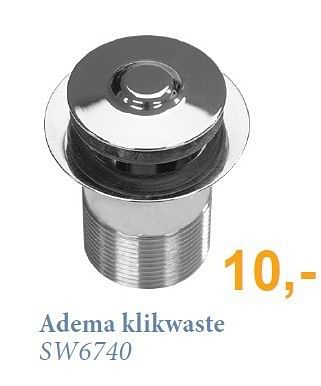 Aanbiedingen Adema klikwaste - Adema sanitair - Geldig van 01/11/2014 tot 30/11/2014 bij Sanitairwinkel