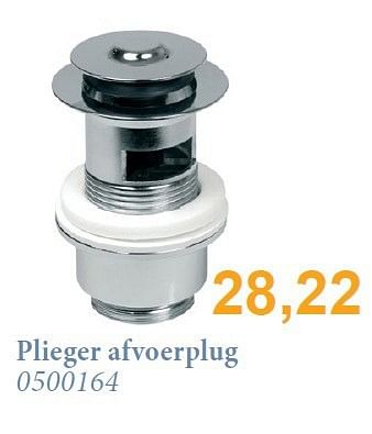 Aanbiedingen Plieger afvoerplug - Plieger - Geldig van 01/11/2014 tot 30/11/2014 bij Sanitairwinkel