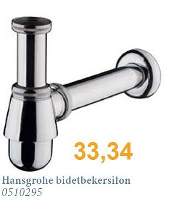 Aanbiedingen Hansgrohe bidetbekersifon - Hansgrohe - Geldig van 01/11/2014 tot 30/11/2014 bij Sanitairwinkel
