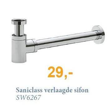 Aanbiedingen Saniclass verlaagde sifon - Saniclass - Geldig van 01/11/2014 tot 30/11/2014 bij Sanitairwinkel