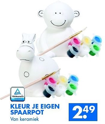 Aanbiedingen Kleur je eigen spaarpot - Huismerk - Zeeman  - Geldig van 08/11/2014 tot 22/11/2014 bij Zeeman