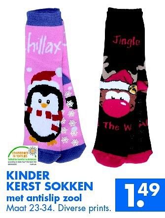 Aanbiedingen Kinder kerst sokken - Huismerk - Zeeman  - Geldig van 08/11/2014 tot 22/11/2014 bij Zeeman