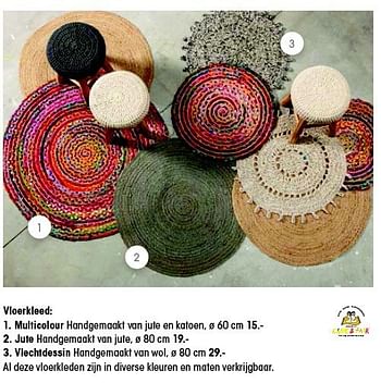 Aanbiedingen Vloerkleed multicolour - Huismerk - Kwantum - Geldig van 03/11/2014 tot 01/01/2015 bij Kwantum