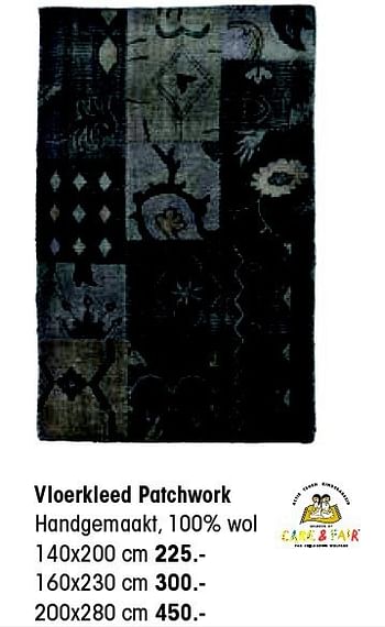 Aanbiedingen Vloerkleed patchwork - Huismerk - Kwantum - Geldig van 03/11/2014 tot 01/01/2015 bij Kwantum