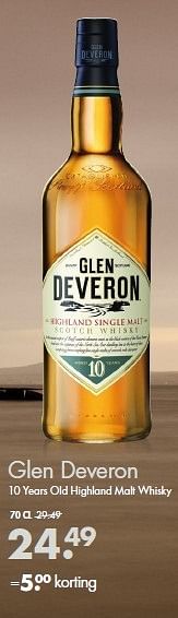 Aanbiedingen Glen deveron 10 years old highland malt whisky - Glen Deveron - Geldig van 02/11/2014 tot 15/11/2014 bij Mitra