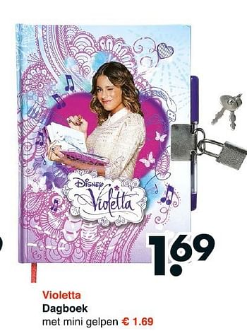 Aanbiedingen Dagboek - Violetta - Geldig van 03/11/2014 tot 15/11/2014 bij Wibra