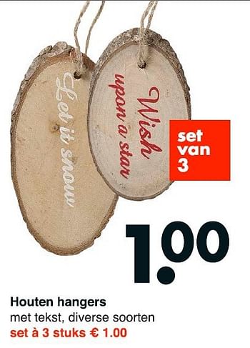 Aanbiedingen Houten hangers - Huismerk - Wibra - Geldig van 03/11/2014 tot 15/11/2014 bij Wibra