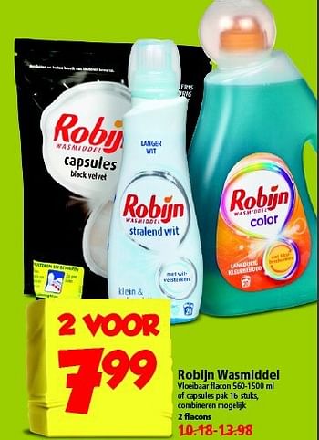Aanbiedingen Robijn wasmiddel - Robijn - Geldig van 09/11/2014 tot 15/11/2014 bij Plus