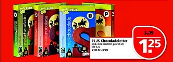 Aanbiedingen Plus chocoladeletter melk, melk-hazelnoot, puur of wit - Huismerk - Plus - Geldig van 09/11/2014 tot 15/11/2014 bij Plus