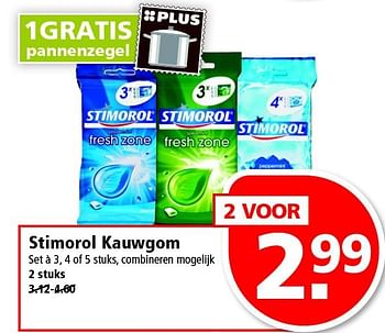 Aanbiedingen Stimorol kauwgom - Stimorol - Geldig van 09/11/2014 tot 15/11/2014 bij Plus