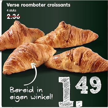 Aanbiedingen Verse roomboter croissants - Huismerk - Em-té - Geldig van 09/11/2014 tot 15/11/2014 bij Em-té
