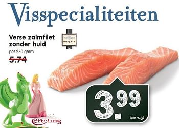 Aanbiedingen Verse zalmfilet zonder huid - Smit Vis - Geldig van 09/11/2014 tot 15/11/2014 bij Em-té