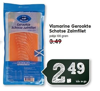 Aanbiedingen Vismarine gerookte schotse zalmfilet - Vismarine - Geldig van 09/11/2014 tot 15/11/2014 bij Em-té