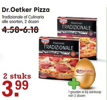 Aanbiedingen Dr.oetker pizza tradizionale of culinaria - Dr. Oetker - Geldig van 09/11/2014 tot 15/11/2014 bij Em-té