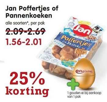 Aanbiedingen Jan poffertjes of pannenkoeken - Jan - Geldig van 09/11/2014 tot 15/11/2014 bij Em-té