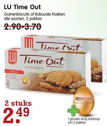 Aanbiedingen Lu time out granenbiscuits of robuuste koeken - Lu - Geldig van 09/11/2014 tot 15/11/2014 bij Em-té