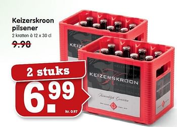 Aanbiedingen Keizerskroon pilsener - Keizerskroon - Geldig van 09/11/2014 tot 15/11/2014 bij Em-té