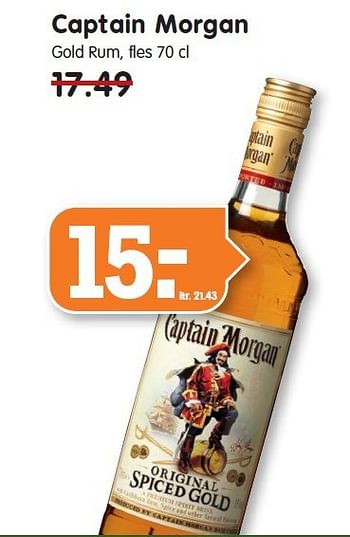 Aanbiedingen Captain morgan gold rum - Captain Morgan - Geldig van 09/11/2014 tot 15/11/2014 bij Em-té