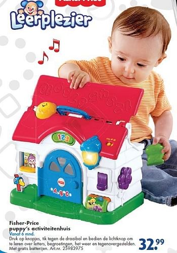 Aanbiedingen Fisher-price puppy`s activiteitenhuis - Fisher-Price - Geldig van 26/09/2014 tot 07/12/2014 bij Bart Smit