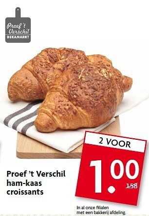 Aanbiedingen Proef `t verschil ham-kaas croissants - Huismerk - Deka Markt - Geldig van 09/11/2014 tot 15/11/2014 bij Deka Markt