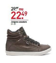 Aanbiedingen Jongens sneakers - Huismerk - Schoenenreus - Geldig van 03/11/2014 tot 16/11/2014 bij Schoenenreus