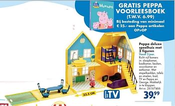 Aanbiedingen Peppa deluxe speelhuis met 2 figuren - Peppa  Pig - Geldig van 26/09/2014 tot 07/12/2014 bij Bart Smit