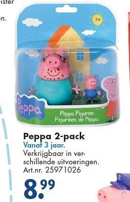 Aanbiedingen Peppa 2-pack - Peppa  Pig - Geldig van 26/09/2014 tot 07/12/2014 bij Bart Smit