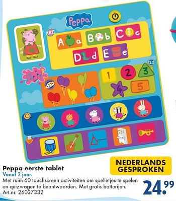 Aanbiedingen Peppa eerste tablet - Peppa  Pig - Geldig van 26/09/2014 tot 07/12/2014 bij Bart Smit