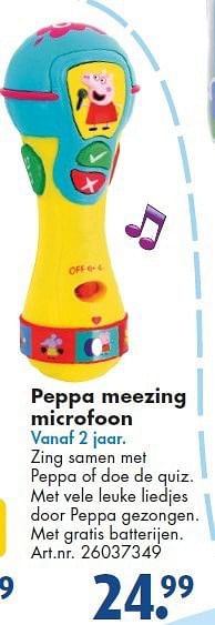Aanbiedingen Peppa meezing microfoon - Peppa  Pig - Geldig van 26/09/2014 tot 07/12/2014 bij Bart Smit