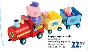 Aanbiedingen Peppa opa`s trein - Peppa  Pig - Geldig van 26/09/2014 tot 07/12/2014 bij Bart Smit