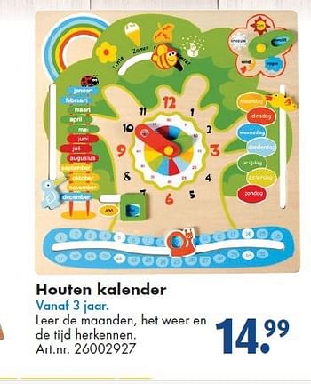 Aanbiedingen Houten kalender - Huismerk - Bart Smit - Geldig van 26/09/2014 tot 07/12/2014 bij Bart Smit
