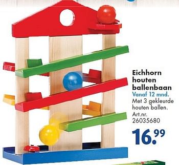 Aanbiedingen Eichhorn houten ballenbaan - eichhorn - Geldig van 26/09/2014 tot 07/12/2014 bij Bart Smit