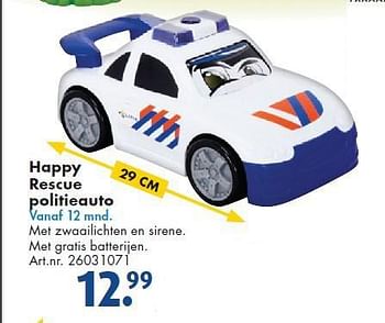 Aanbiedingen Happy rescue politieauto - Huismerk - Bart Smit - Geldig van 26/09/2014 tot 07/12/2014 bij Bart Smit