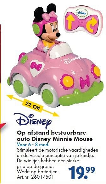 Aanbiedingen Op afstand bestuurbare auto disney minnie mouse - Disney - Geldig van 26/09/2014 tot 07/12/2014 bij Bart Smit